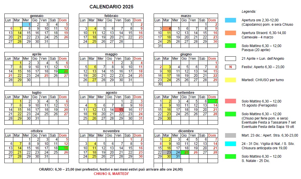 Calendario 2025